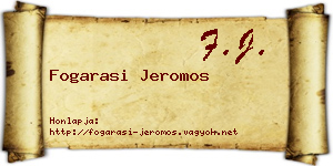 Fogarasi Jeromos névjegykártya